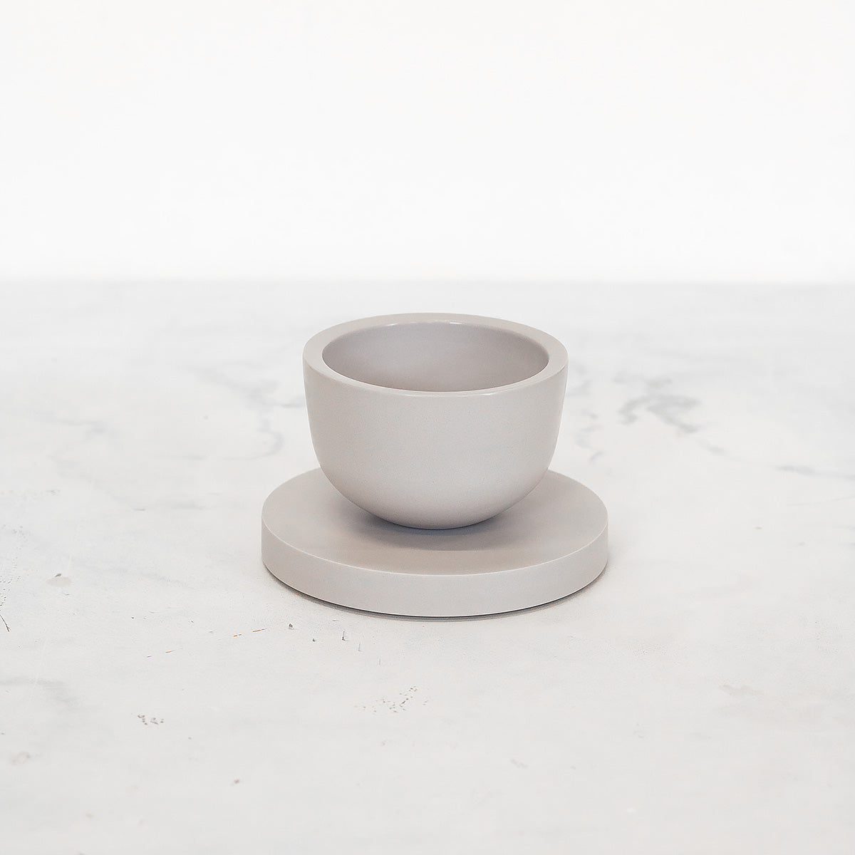 porcelain cappuccino set (gray white)