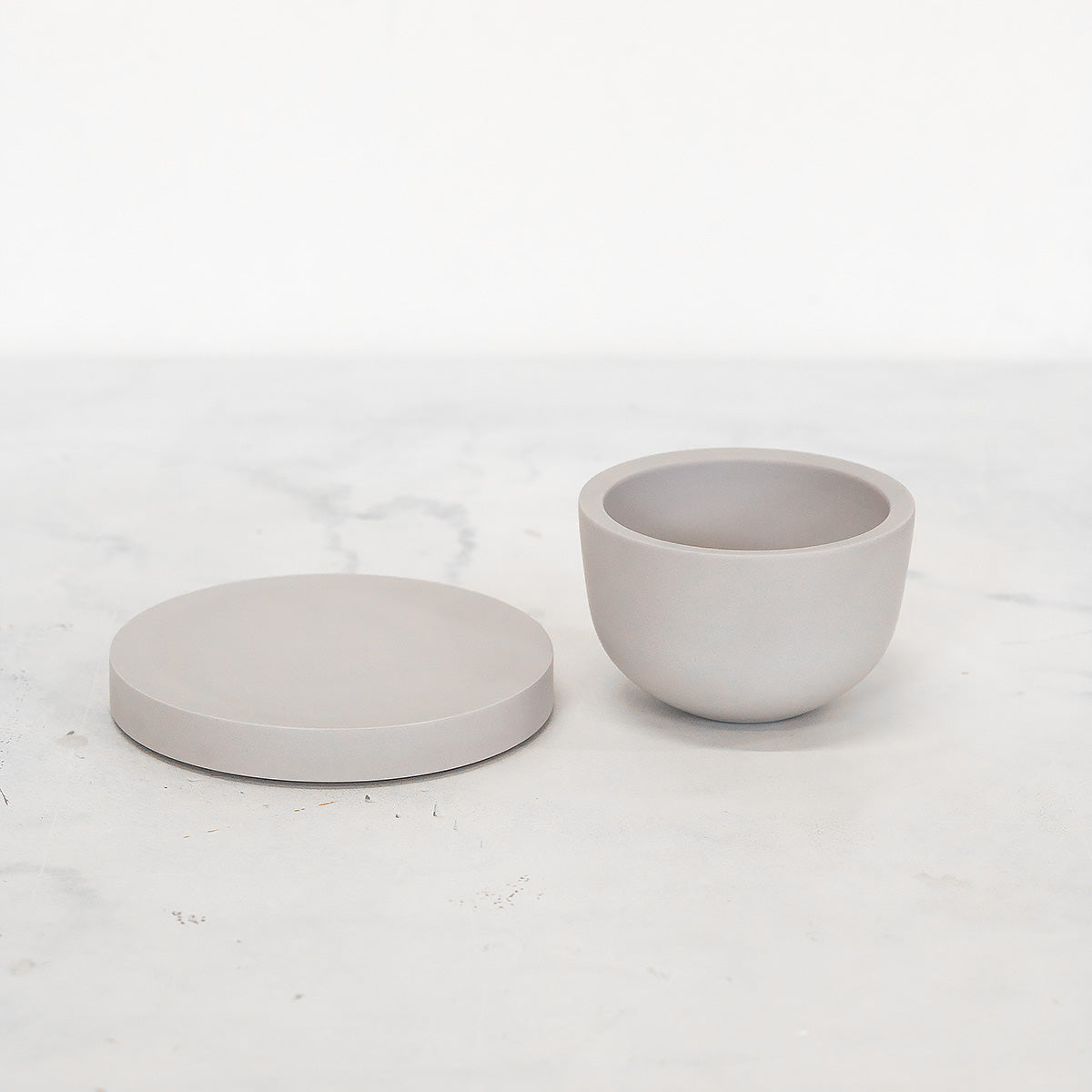 porcelain cappuccino set (gray white)