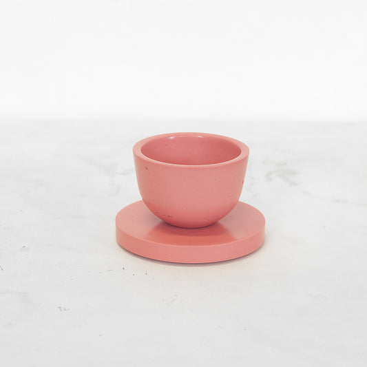 porcelain cappuccino set (flamingo pink)