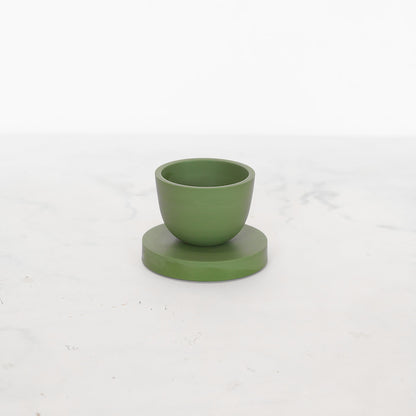 porcelain espresso set (broccoli green)