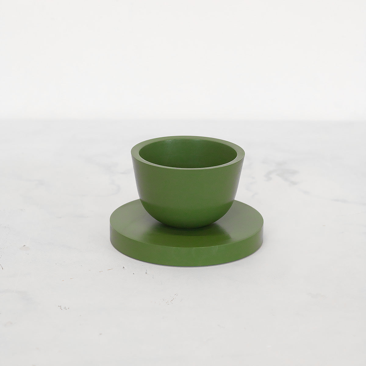 porcelain cappuccino set (broccoli green)