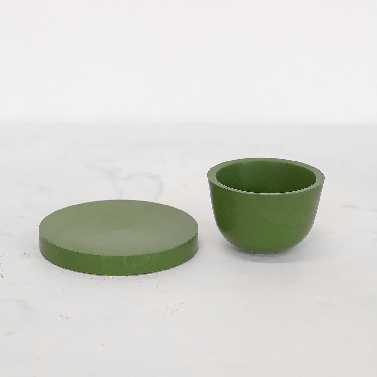 porcelain cappuccino set (broccoli green)